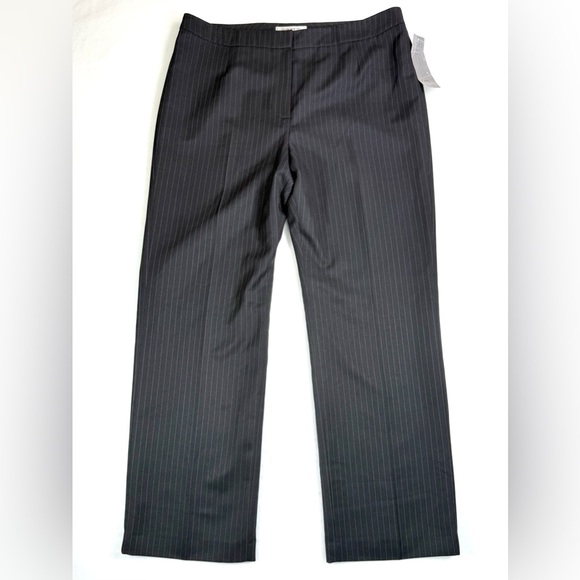 KASPER SEPARATES Women’s Kate Classic Fit Pinstripe Straight Leg‎ Pants 14 NWT - Picture 1 of 13